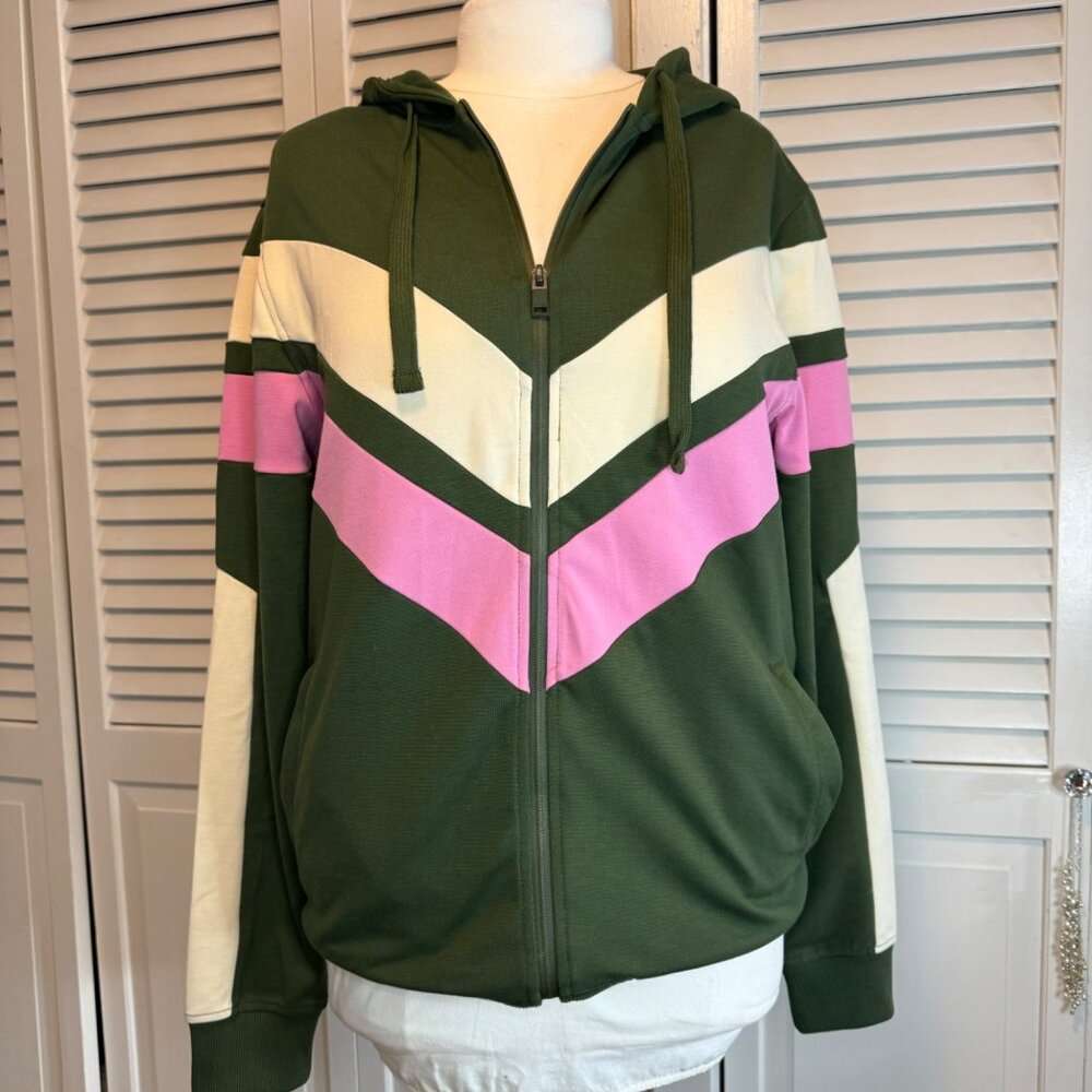 NWT REBEL MINDS ZIP UP DRAWSTRING HOODIE TRACK JACKET